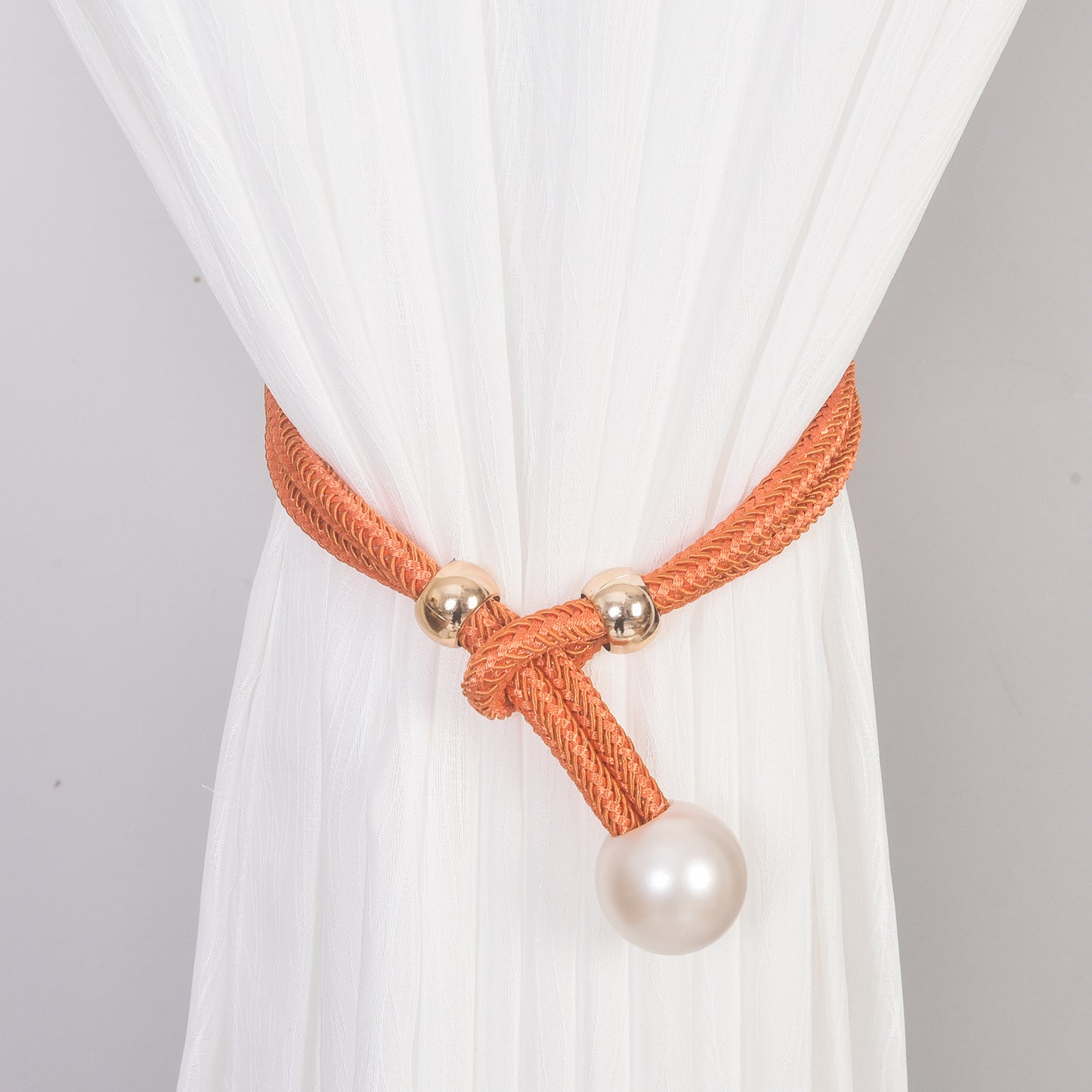 2pcs Elegant Modern Curtain Tiebacks - Contemporary Polyester Window Holdbacks