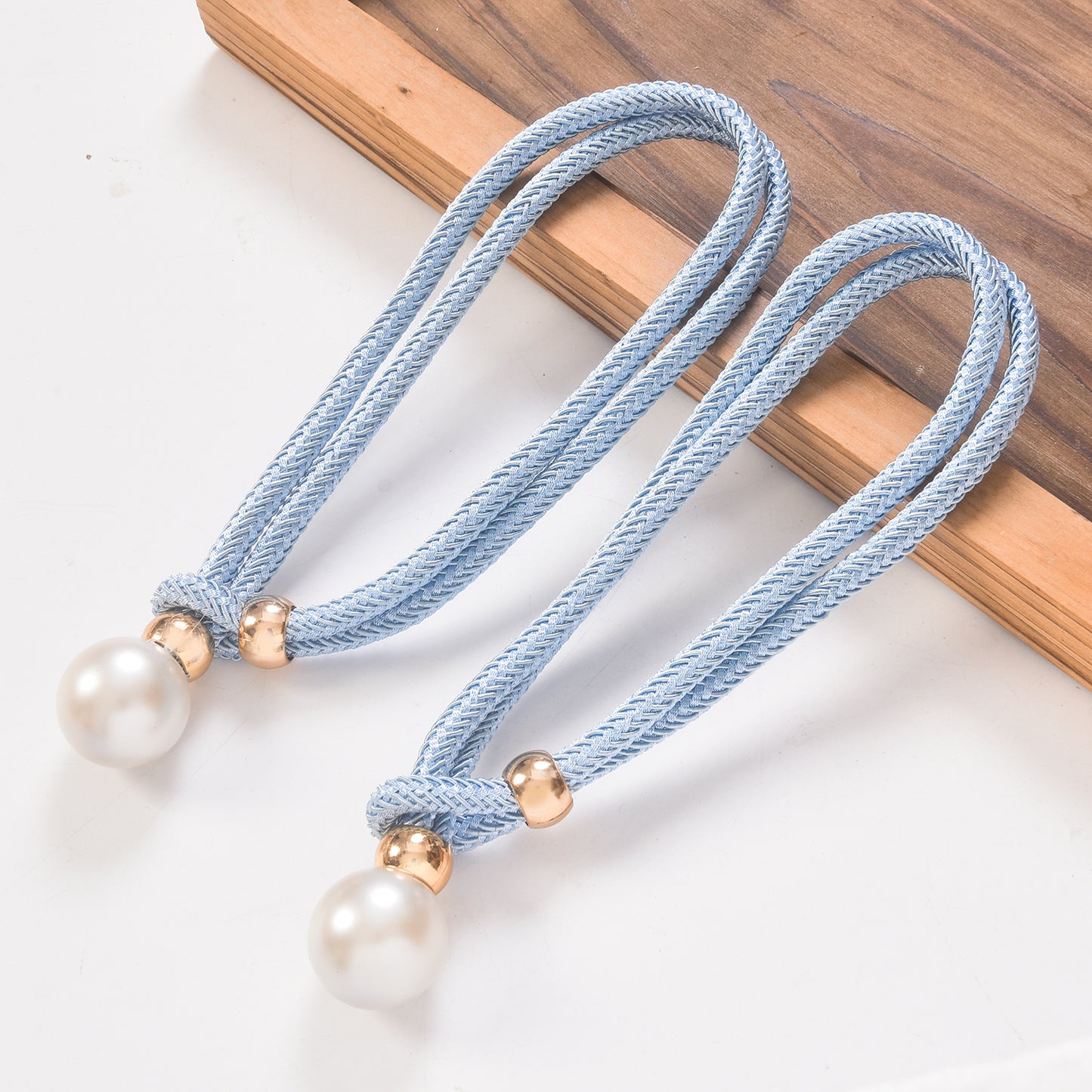 2pcs Elegant Modern Curtain Tiebacks - Contemporary Polyester Window Holdbacks