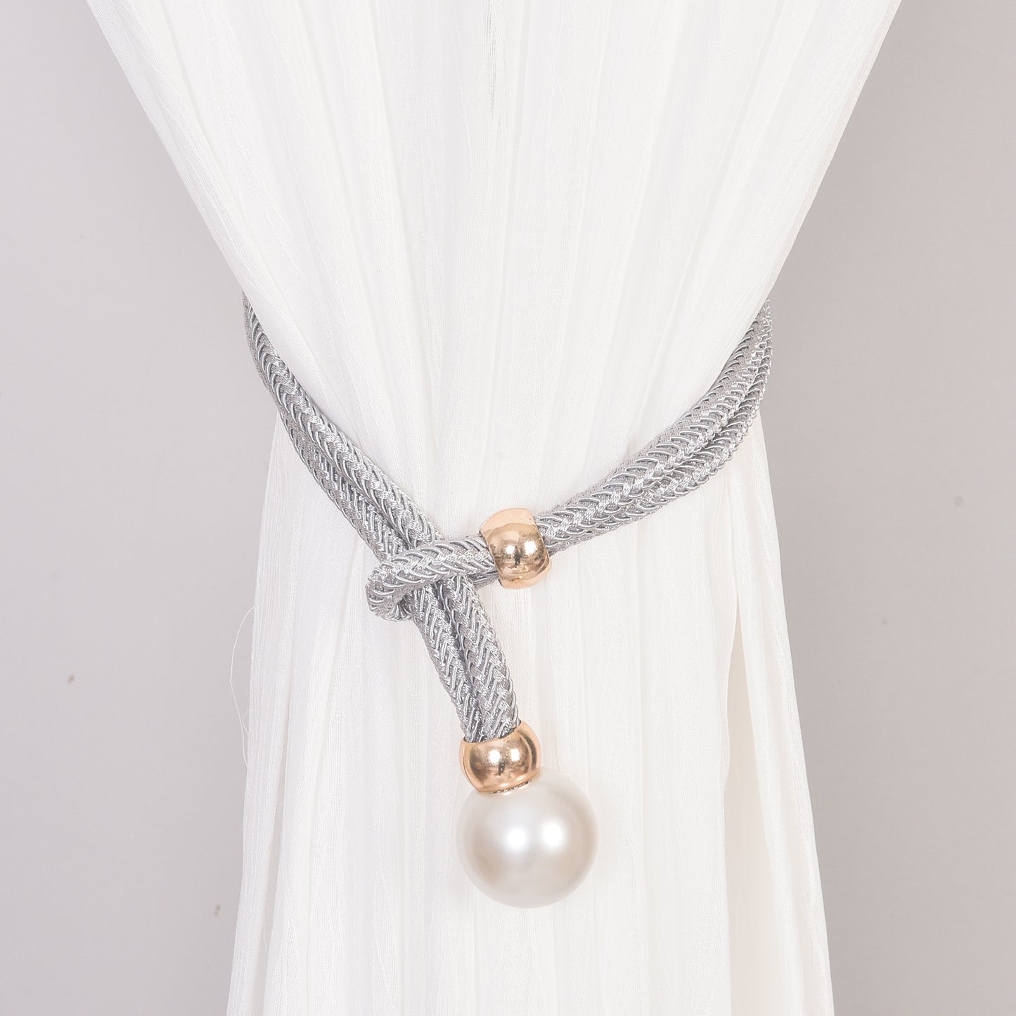 2pcs Elegant Modern Curtain Tiebacks - Contemporary Polyester Window Holdbacks