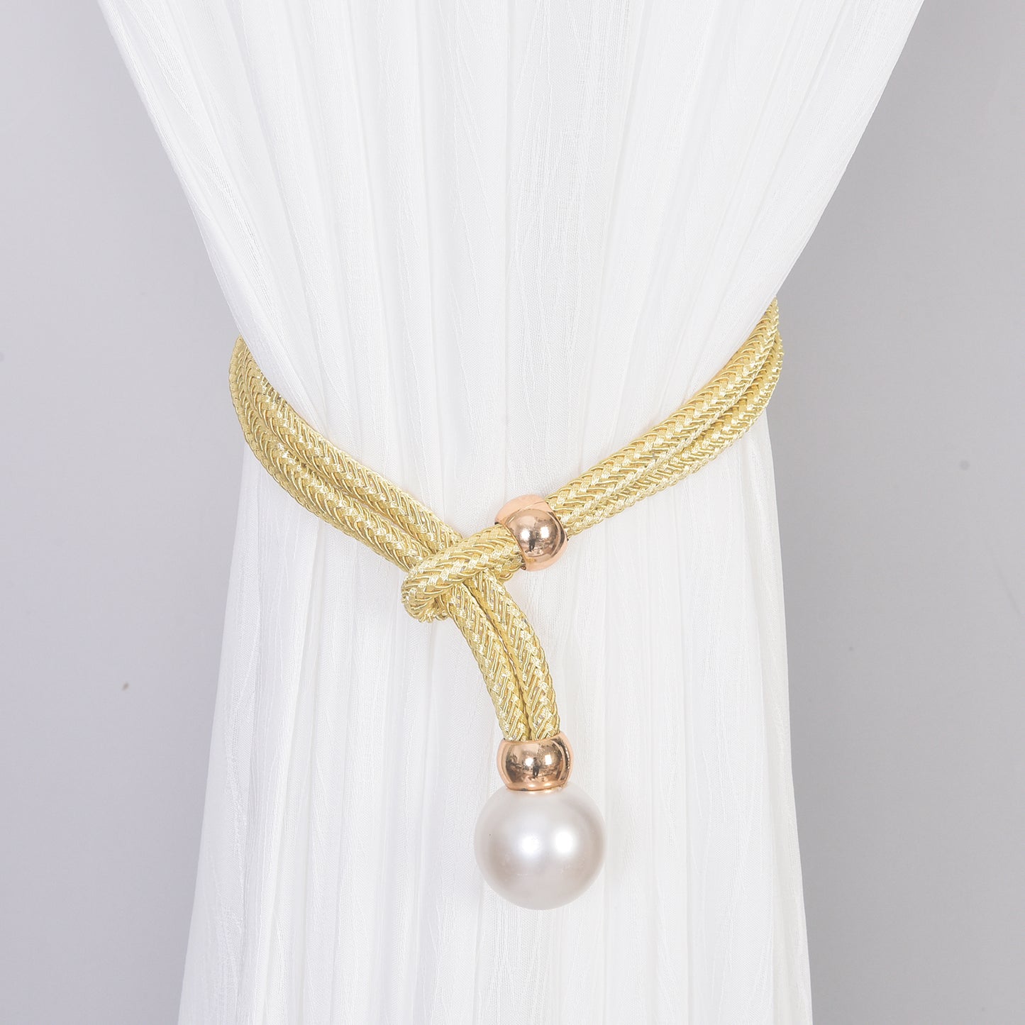 2pcs Elegant Modern Curtain Tiebacks - Contemporary Polyester Window Holdbacks