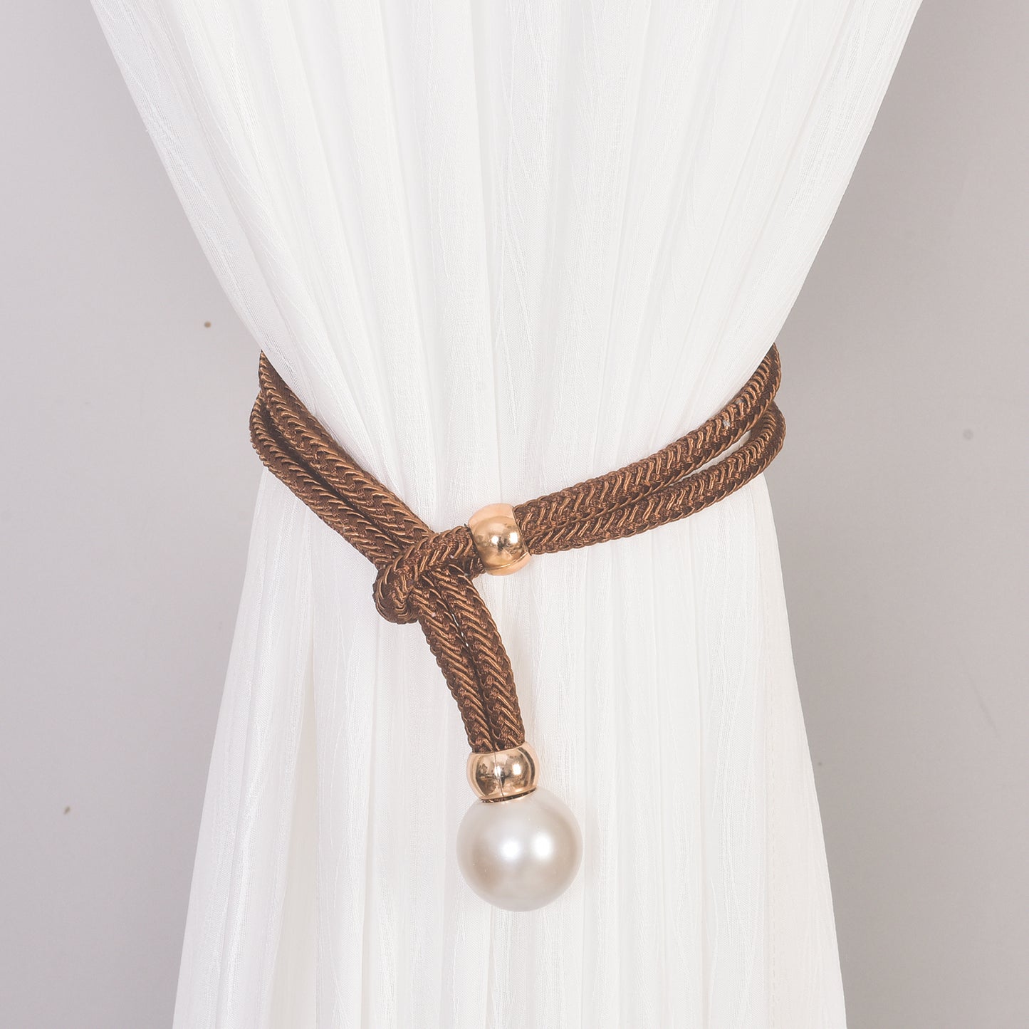 2pcs Elegant Modern Curtain Tiebacks - Contemporary Polyester Window Holdbacks