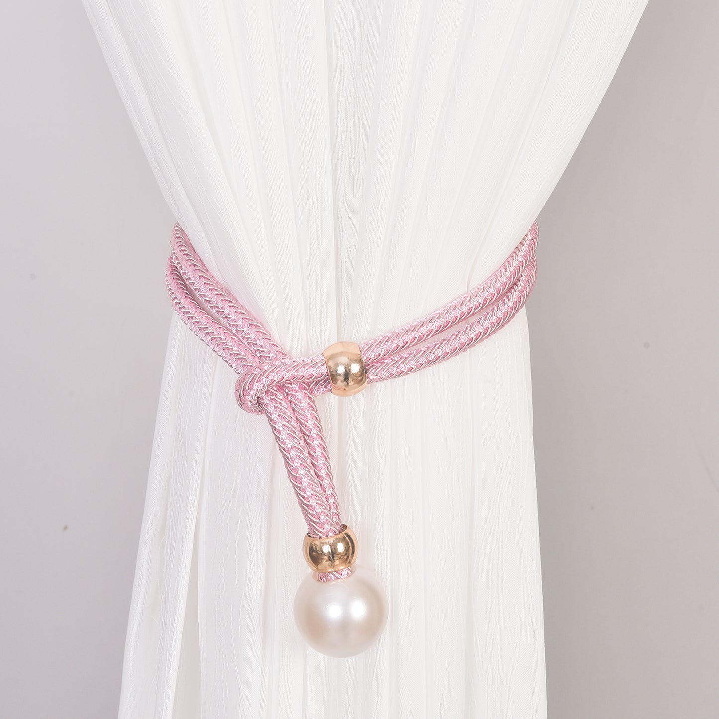 2pcs Elegant Modern Curtain Tiebacks - Contemporary Polyester Window Holdbacks