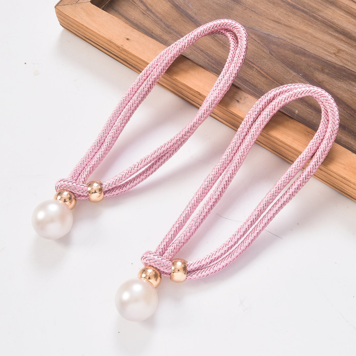 2pcs Elegant Modern Curtain Tiebacks - Contemporary Polyester Window Holdbacks