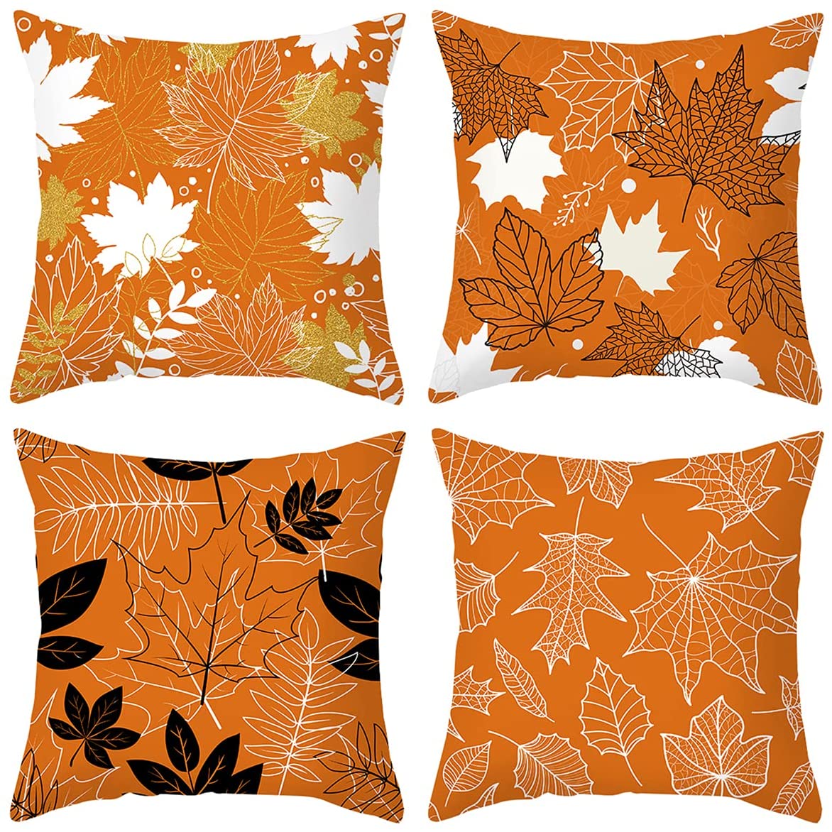 Holiday Decorations Pillow Covers Set of 4 for Sofa Couch Bed