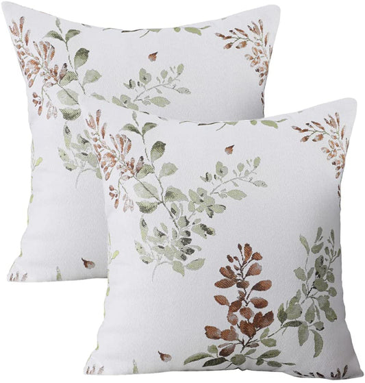 Pillow Case with Classical Embroidery Jacquard Bud Branch Pattern