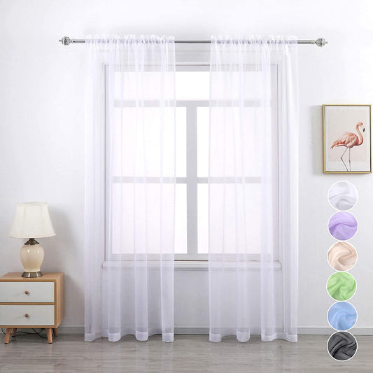 Sheer Voile Curtain,Sunlight Filtering Protect Privacy Polyester Sheer for your home