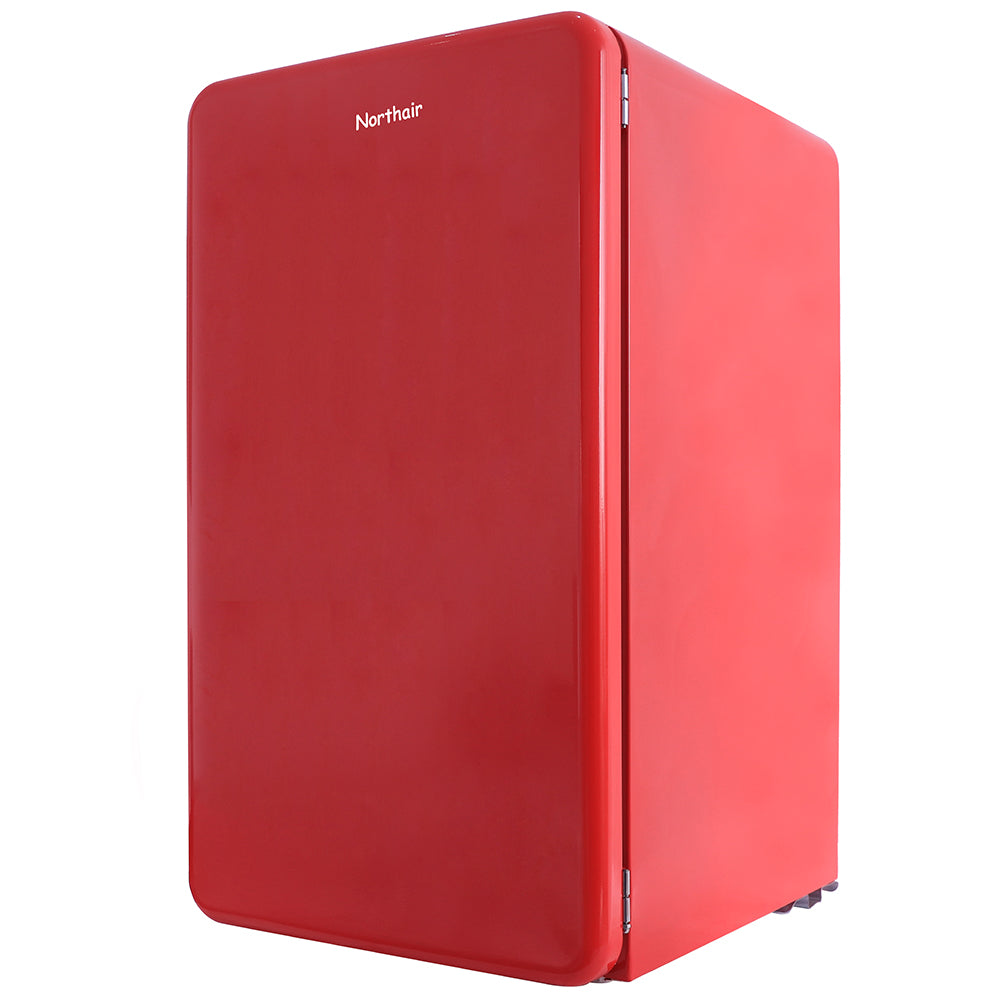 Mini Fridge Retro Two Door Compact 3.2 Cu. ft. Red Refrigerator