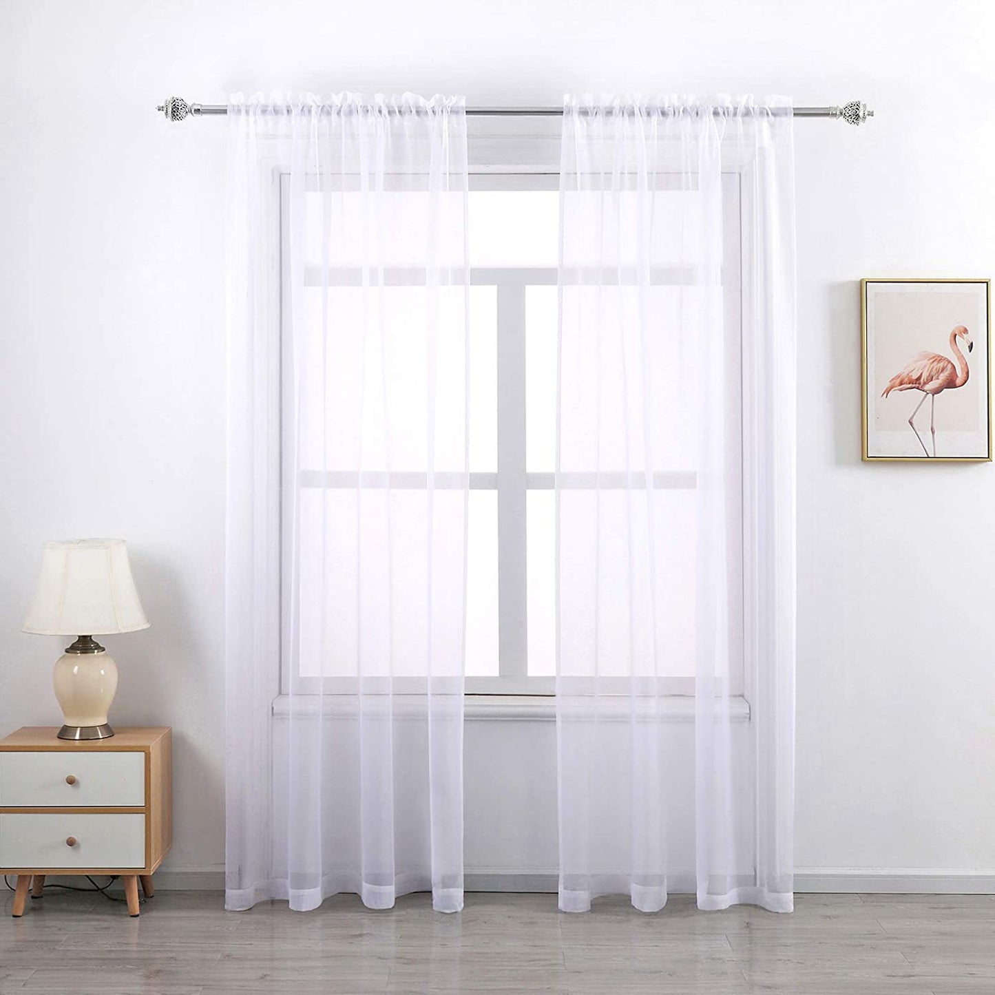 Sheer Voile Curtain,Sunlight Filtering Protect Privacy Polyester Sheer for your home