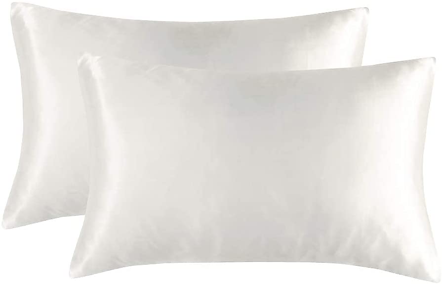 Queen Satin Pillowcase for Hair and Skin Silky Pillowcase 2-Pack