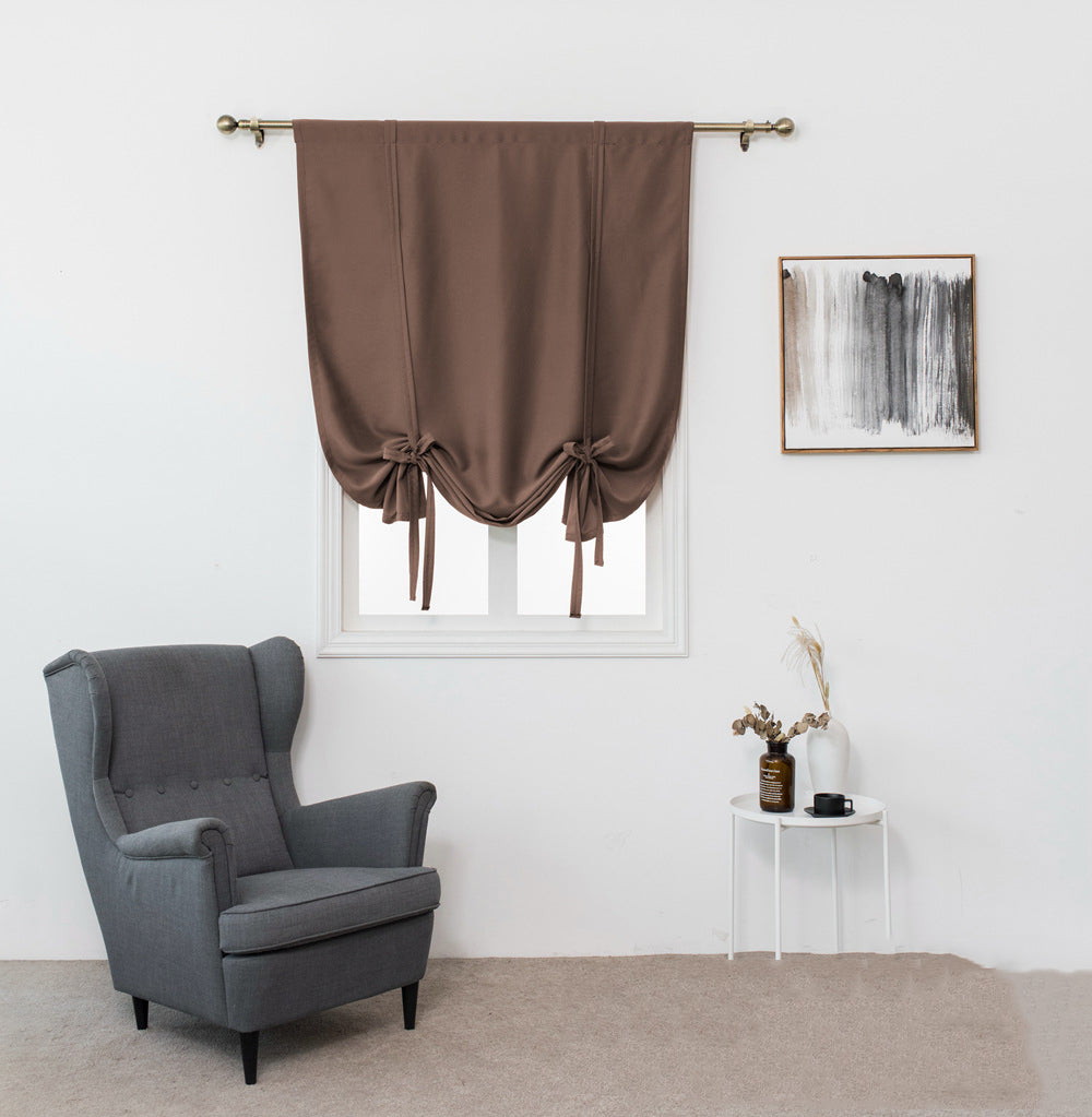 Balloon Shades Blackout Curtains Tie-Up Small Window Curtains