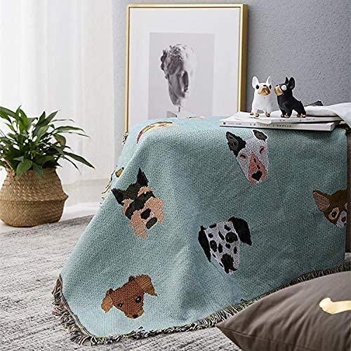 Dog Lover Blanket Sofa Throw Soft Knitted Sofa Blanket