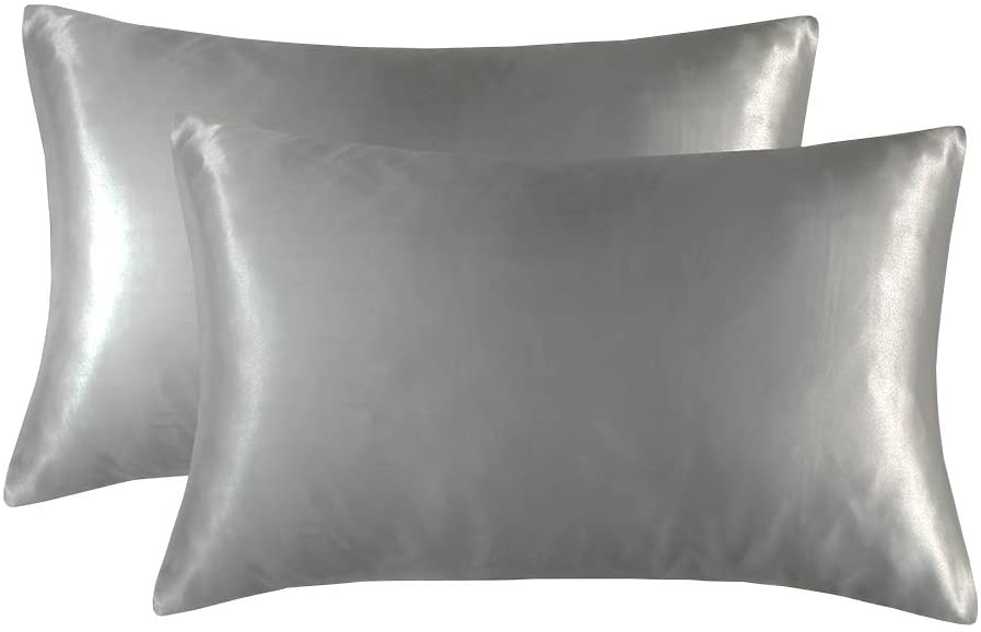 Queen Satin Pillowcase for Hair and Skin Silky Pillowcase 2-Pack