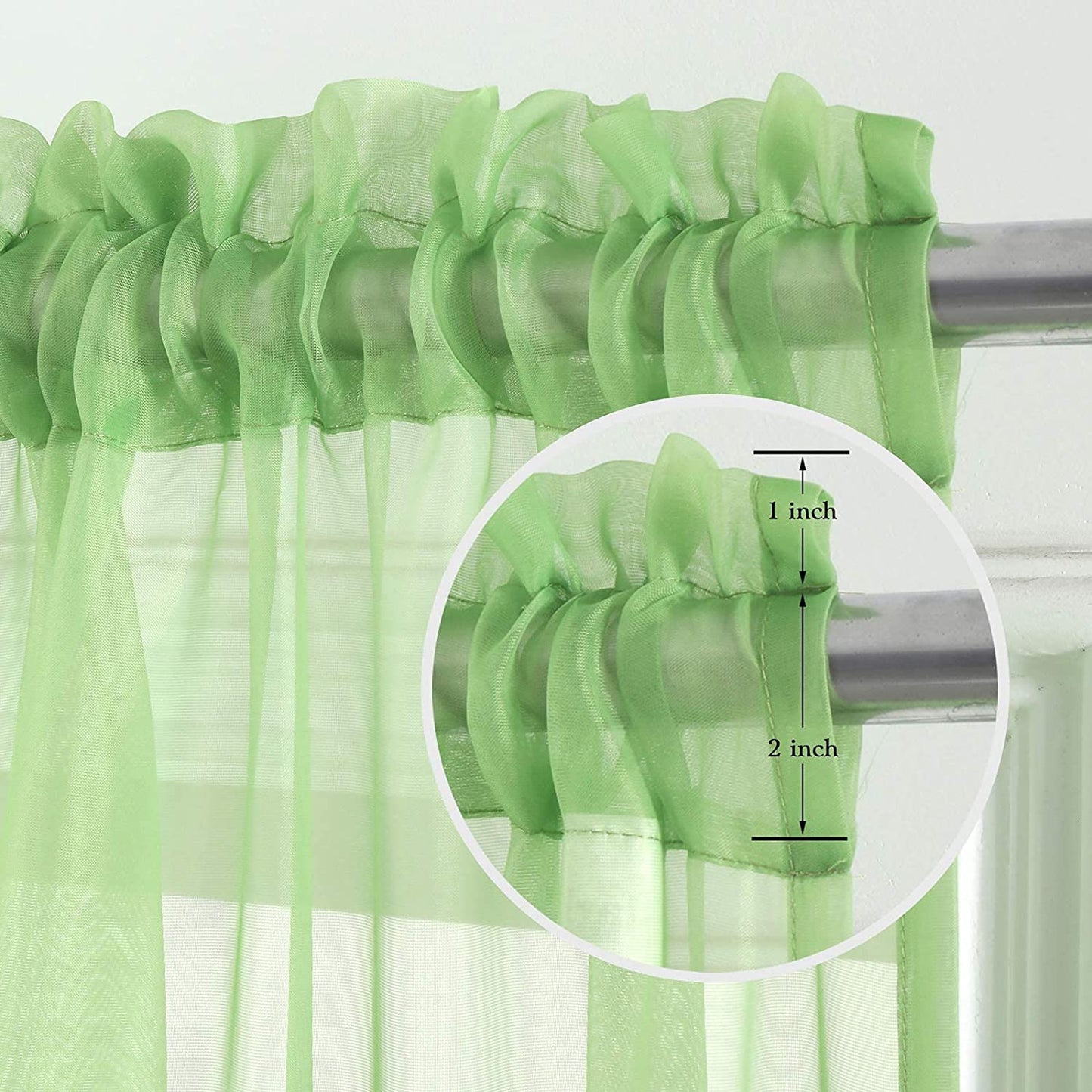 Sheer Voile Curtain,Sunlight Filtering Protect Privacy Polyester Sheer for your home