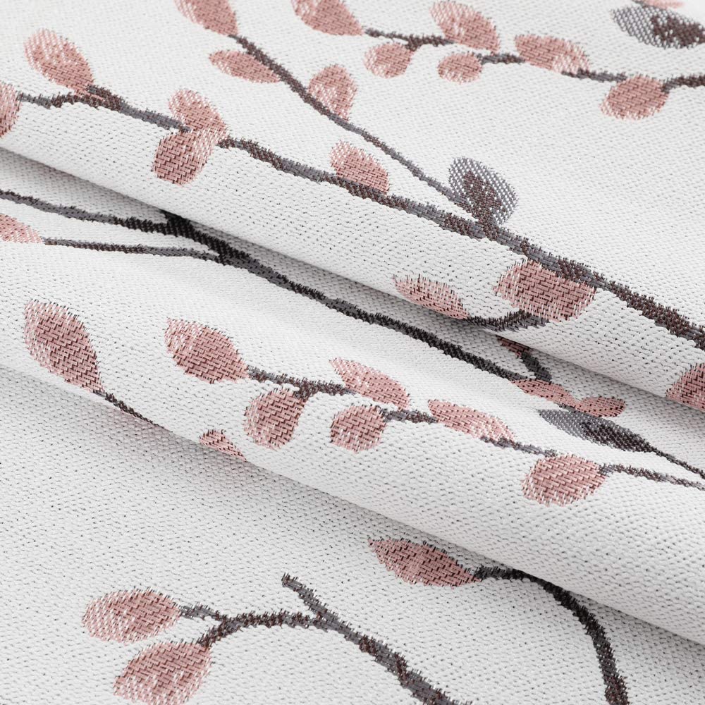 Pillow Case with Classical Embroidery Jacquard Bud Branch Pattern