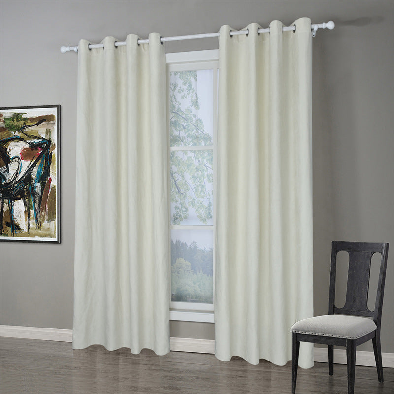 Gyrohomestore Faux Suede Room Darkening Grommet Curtains