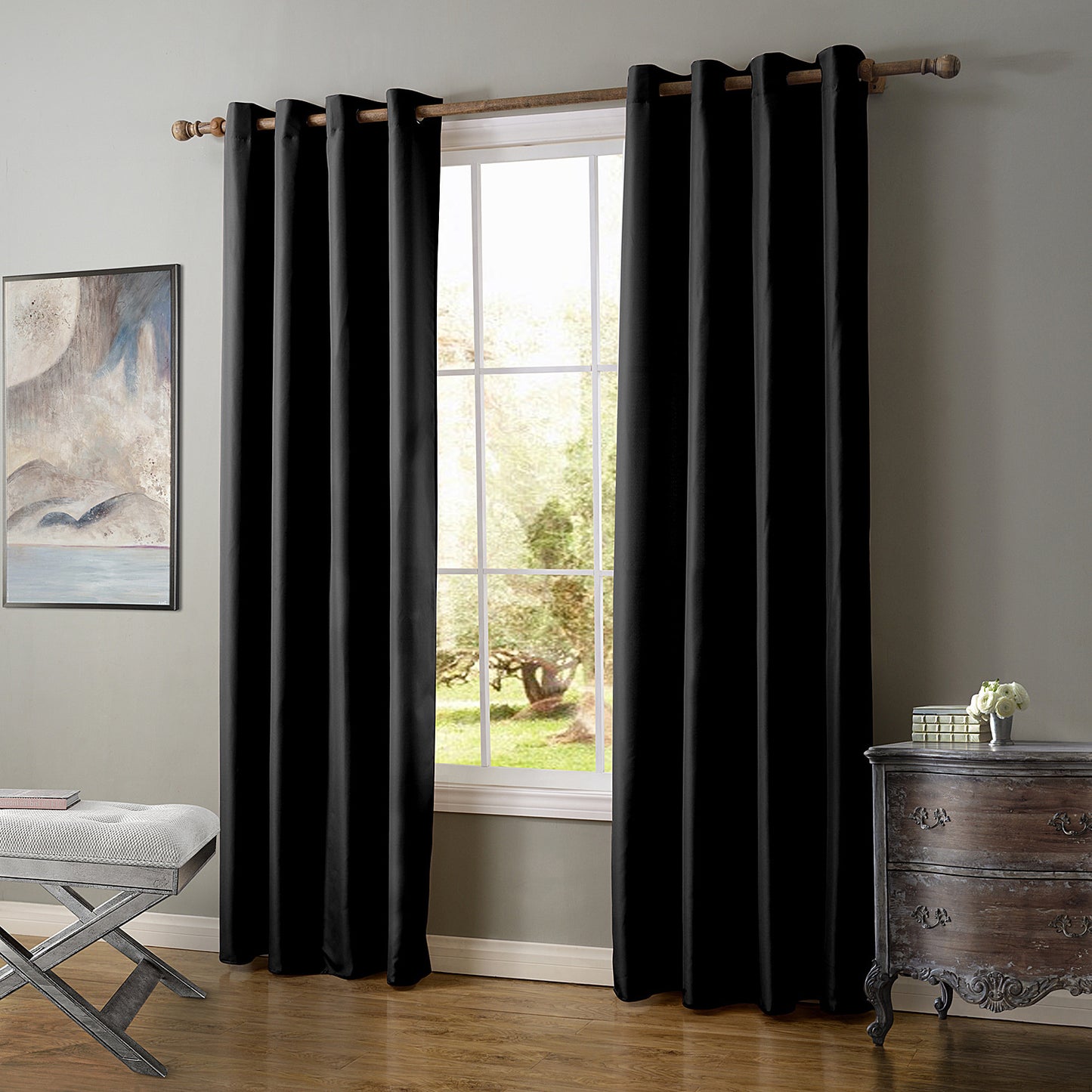 Gyrohomestore Elegant Grommet Energy Saving Best Blackout Curtains