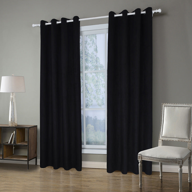Gyrohomestore Faux Suede Room Darkening Grommet Curtains