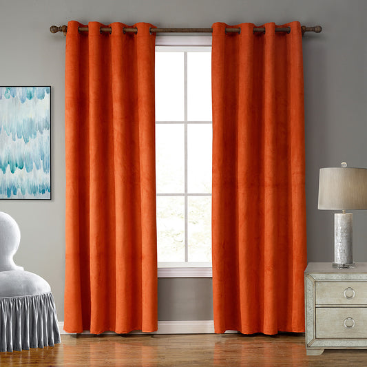 Gyrohomestore Faux Suede Room Darkening Grommet Curtains