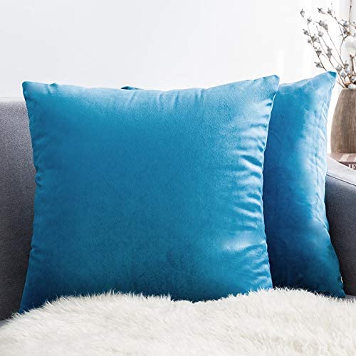 Pillow Covers Velvet Soft Solid Decorative Square Cushion Covers for Bed