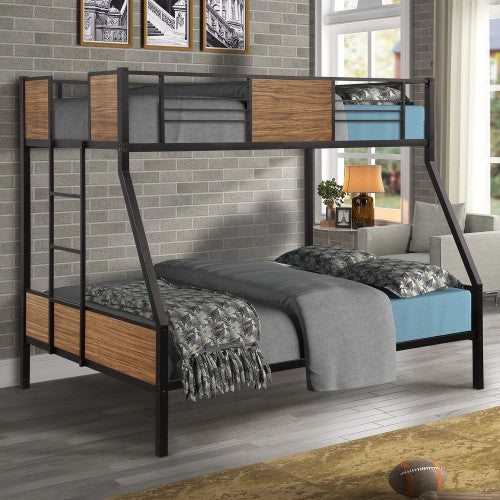 Gyrohomestore Modern Steel Frame Bunk Bed with Safety Rail
