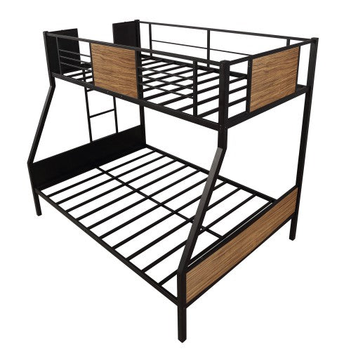 Gyrohomestore Modern Steel Frame Bunk Bed with Safety Rail
