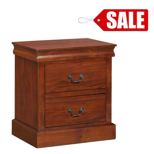 Gyrohomestore Nightstand Side Table with Two Drawers Storage