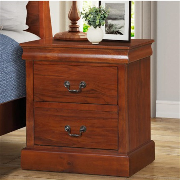 Gyrohomestore Nightstand Side Table with Two Drawers Storage