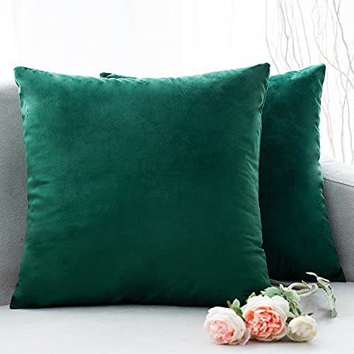 Pillow Covers Velvet Soft Solid Decorative Square Cushion Covers for Bed