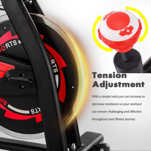Gyrohomestore High Quality Black and Red Recling Exercise Bike