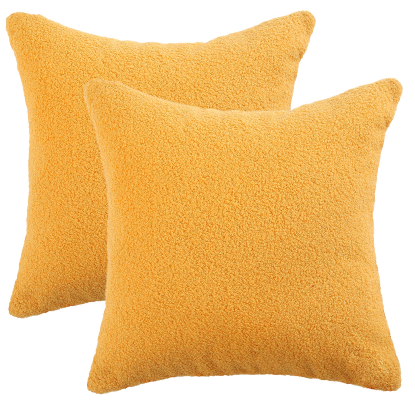 Plush Pillow Covers,Pack of 2, 18x18 inch Solid and Square for Bedroom