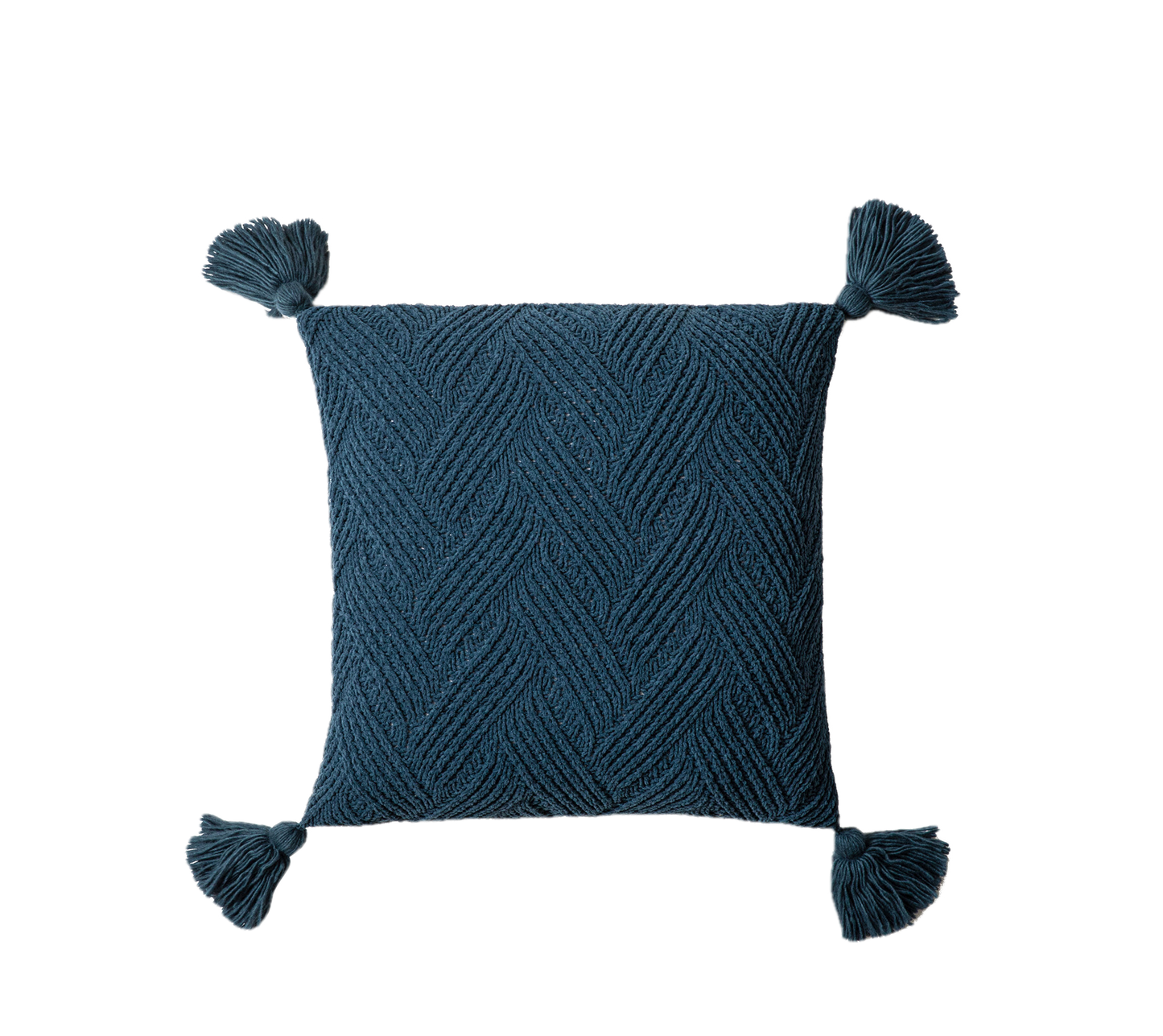 Knotted Pillow Covers 18x18 inch with Sliver Woven Pattern