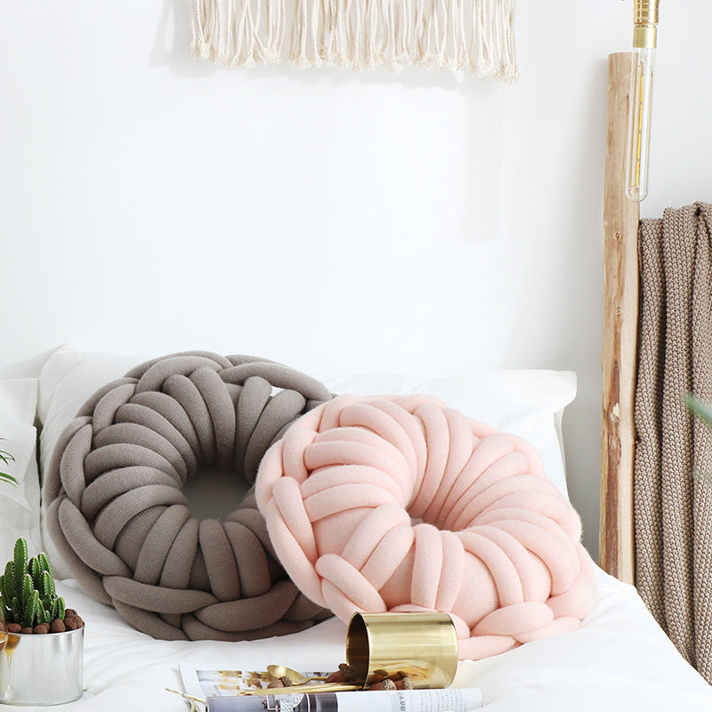 Knotted Annular Throw Pillow ,Soft and Smooth.