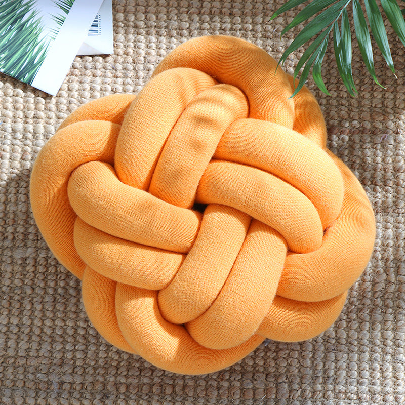 Knotted Square Throw Pillow Used for Bedroom Living Room