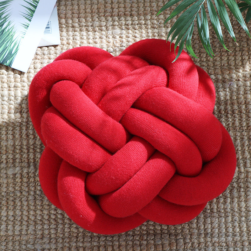 Knotted Square Throw Pillow Used for Bedroom Living Room
