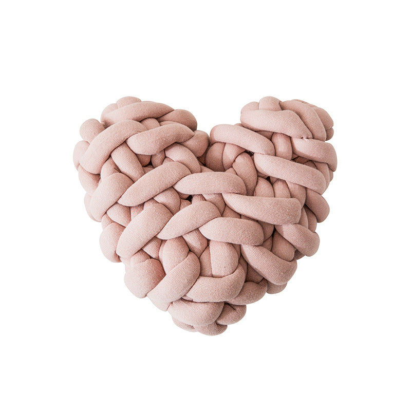 Knotted Heart-Shaped Throw Pillow ,Soft and smooth for living room