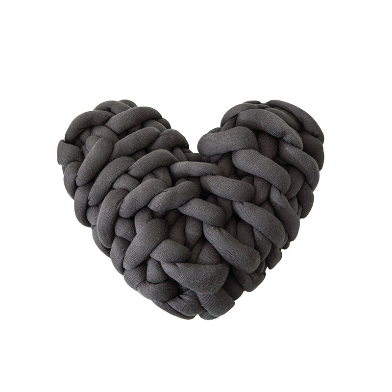 Knotted Heart-Shaped Throw Pillow ,Soft and smooth for living room