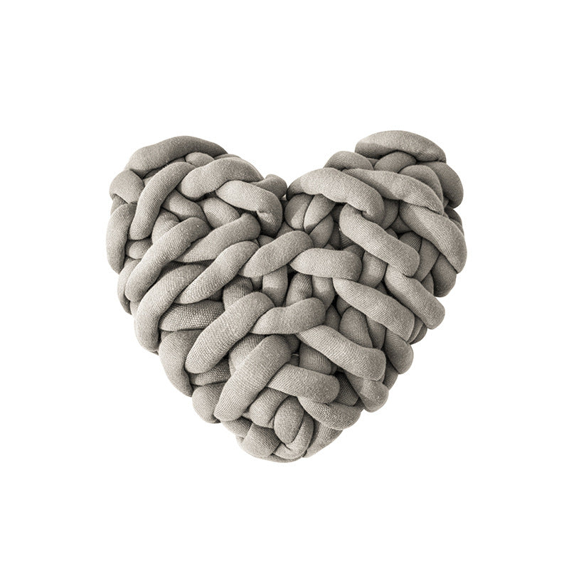 Knotted Heart-Shaped Throw Pillow ,Soft and smooth for living room
