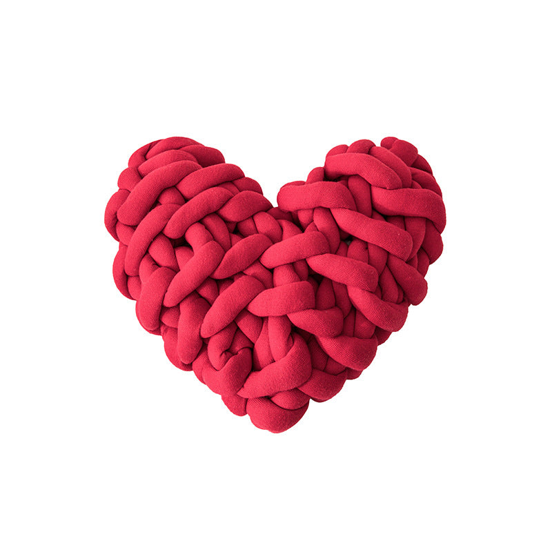 Knotted Heart-Shaped Throw Pillow ,Soft and smooth for living room