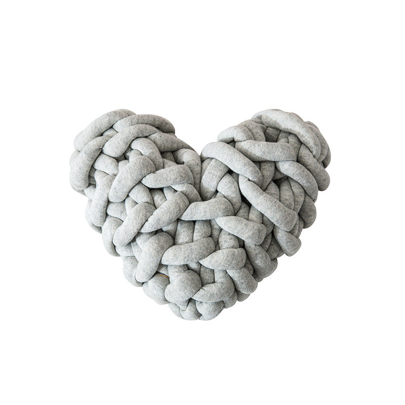 Knotted Heart-Shaped Throw Pillow ,Soft and smooth for living room