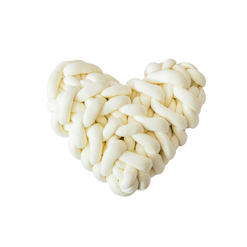 Knotted Heart-Shaped Throw Pillow ,Soft and smooth for living room