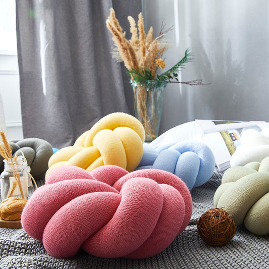 Knotted Circular Throw Pillow Soft for Bedroom Living Room Couch
