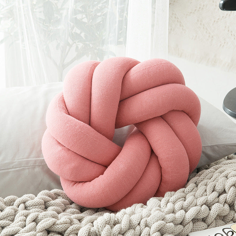 Knotted Circular Throw Pillow Soft for Bedroom Living Room Couch