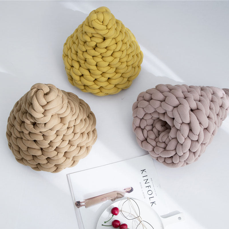 Knotted triangular Cone Throw Pillow ,Soft for your living room