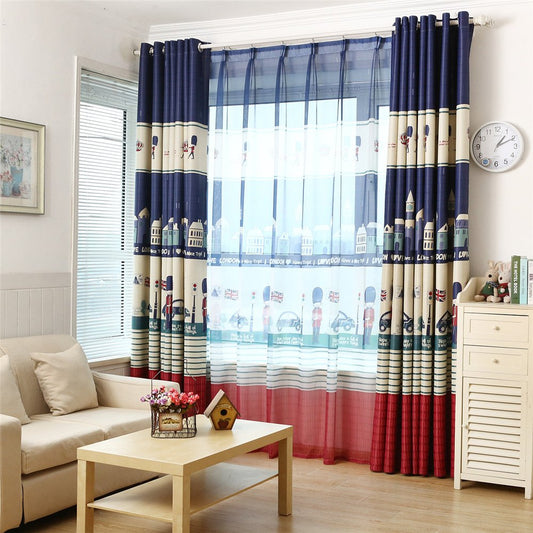 Gyrohomestore Cartoon British Guards Style Grommet Blackout Curtains