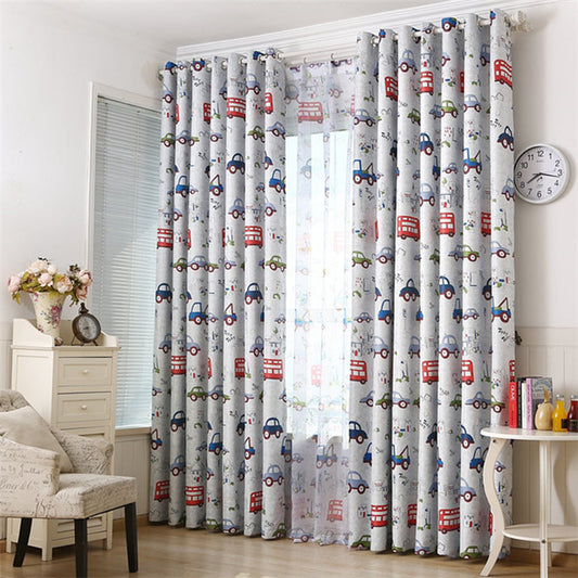 Gyrohomestore Cars Print Room Darkening Grommet Curtains Panel Pair