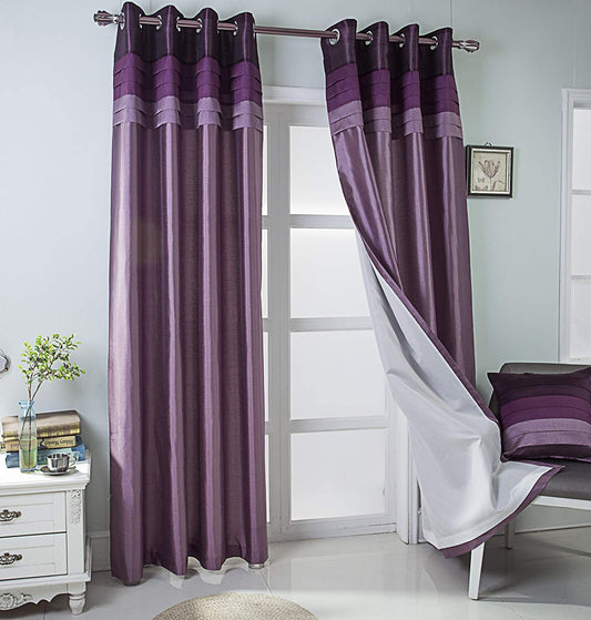 Gyrohomestore Purple Fully Lined Thermal Best Blackout Curtains