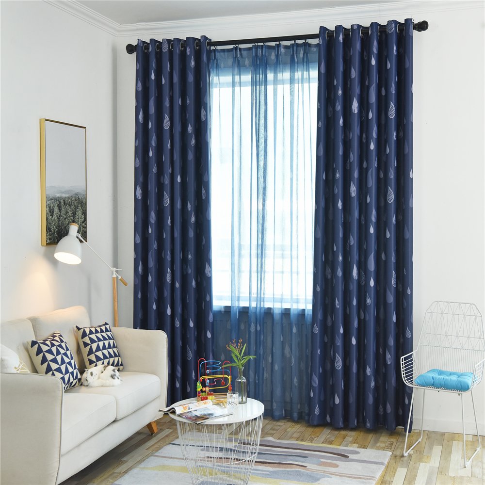 Gyrohomestore Raindrop Style Grommet Blackout Window Curtains