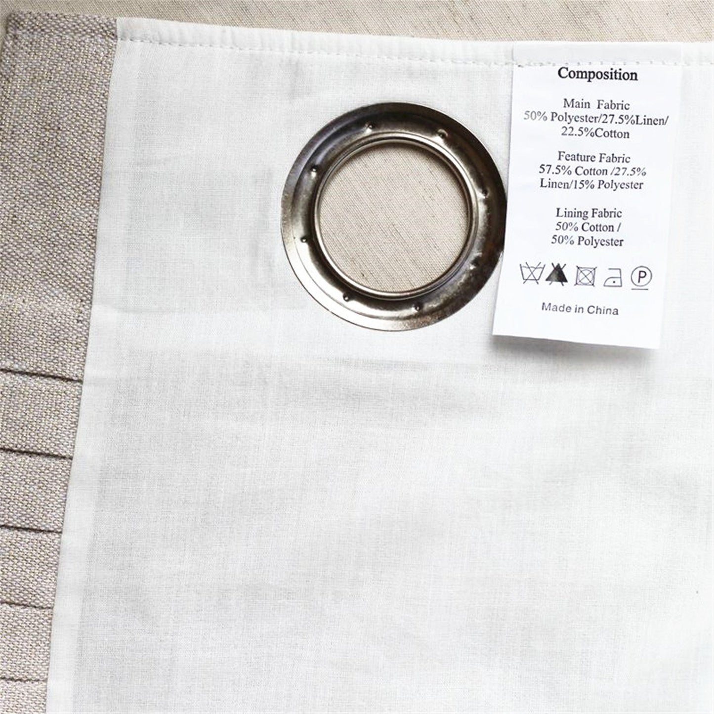 Gyrohomestore Cotton Line Pleated Double-Layer Craft Stitching Blackout Curtains