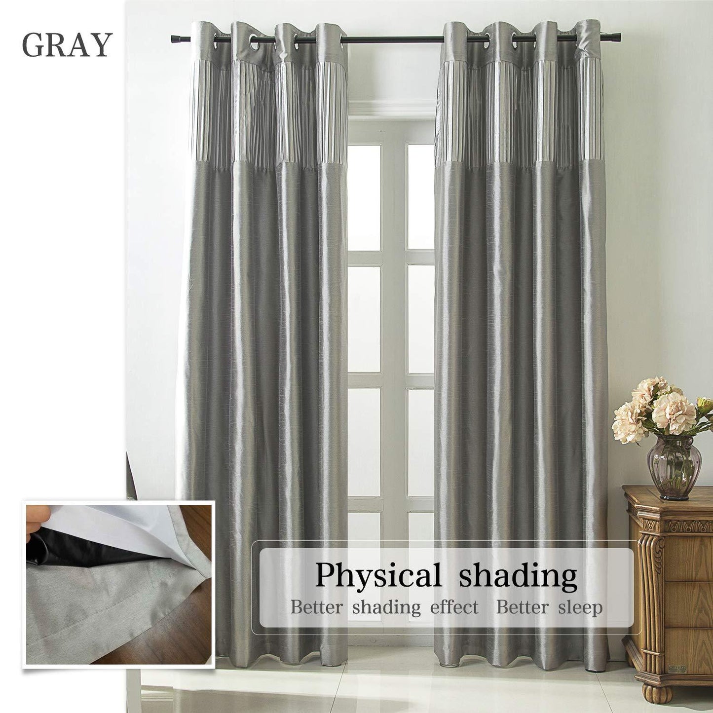 Gyrohomestore Room Darkening Grommet Window Curtains Panels