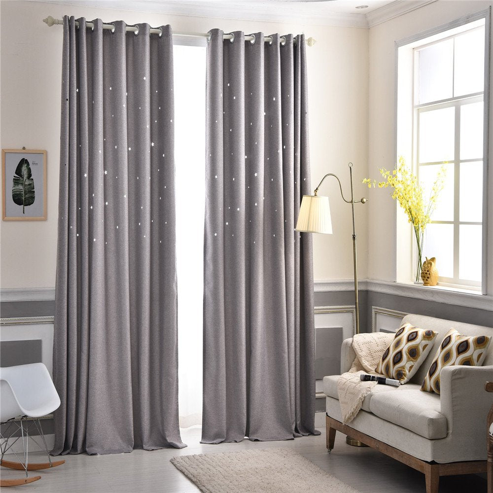 Gyrohomestore Starry Night Style Grommet Top Best Blackout Curtains